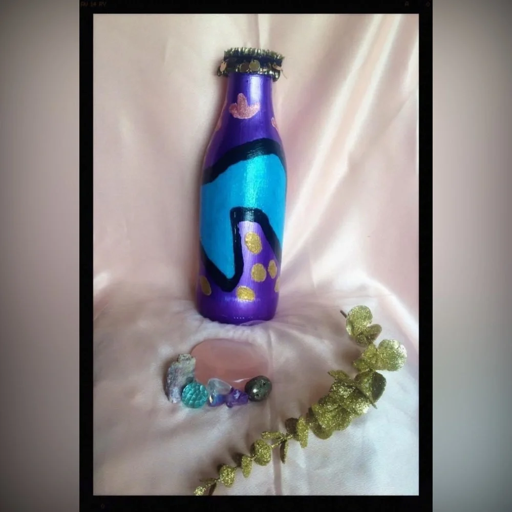 Hand Crafted Psychedelic Art The Hendrix Experience Gypsy Bottle (Glass) - Picture 5 of 6